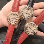 Copy Cartier Ballon Bleu de White MOP Dial Watches 36mm